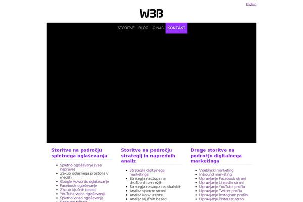 w3b.si site used Web