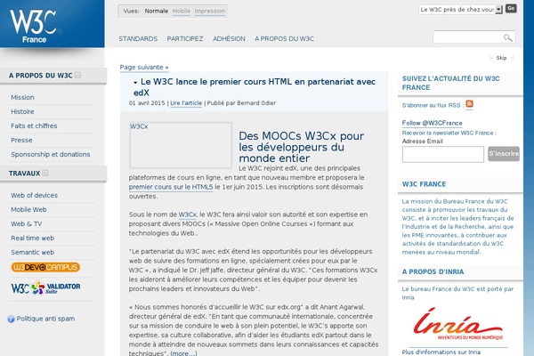 w3c.fr site used W3c