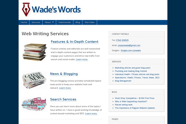 wadeswords.co.uk site used Magazine Premium