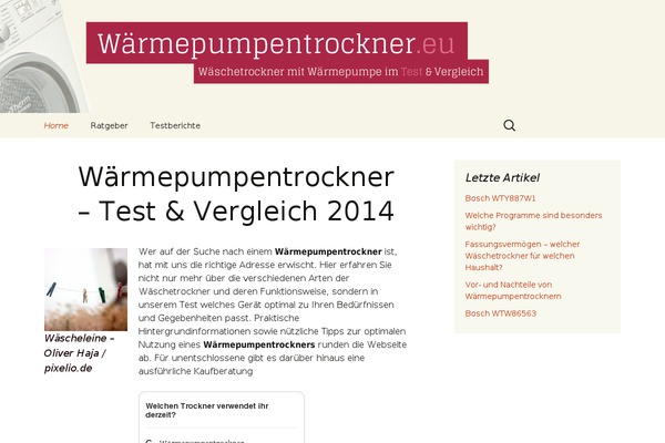 waermepumpentrockner.eu site used Orakel