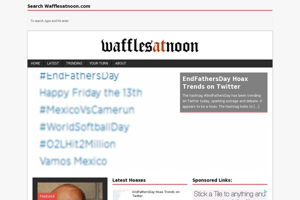 wafflesatnoon.com site used Top News