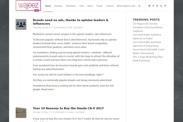 WordPress website example screenshot