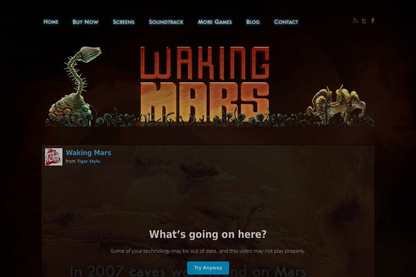 wakingmars.com site used Parachute