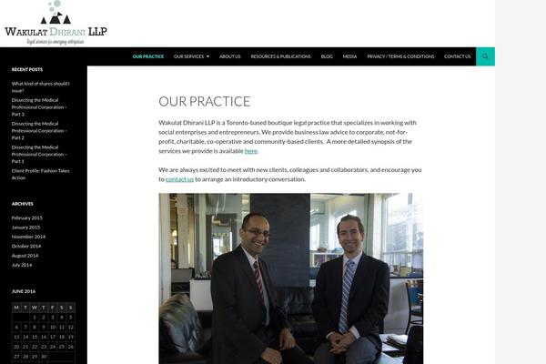 Twenty Fourteen theme site design template sample
