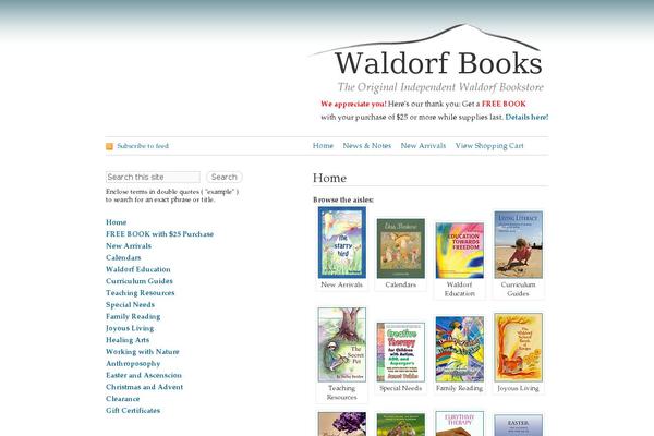 waldorfbooks theme websites examples