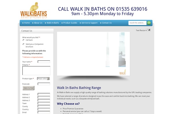 walk-in-baths.com site used Walkinbaths