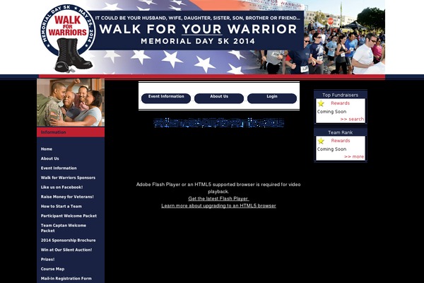 walkforwarriors.org site used Frontrunners