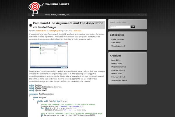 walkingtarget.com site used Anvil