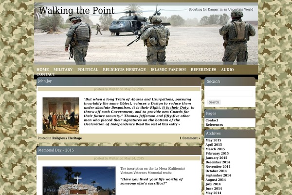 Military theme site design template sample