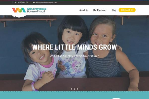 Preschool theme site design template sample