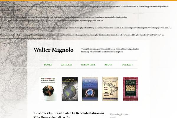 waltermignolo.com site used Waltermignolo