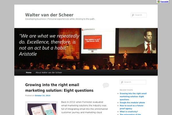 Twenty Eleven theme site design template sample
