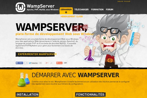 wampserver.com site used Wampserver