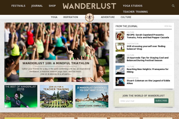 Wanderlust theme site design template sample