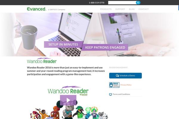 wandooreader.com site used Evancedsolutions