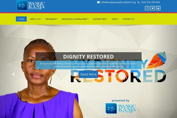 wangukanjafoundation.org site used Charity Hub v1.05