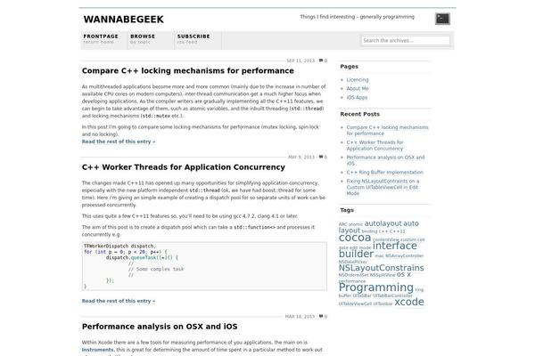 wannabegeek.com site used Grid Focus