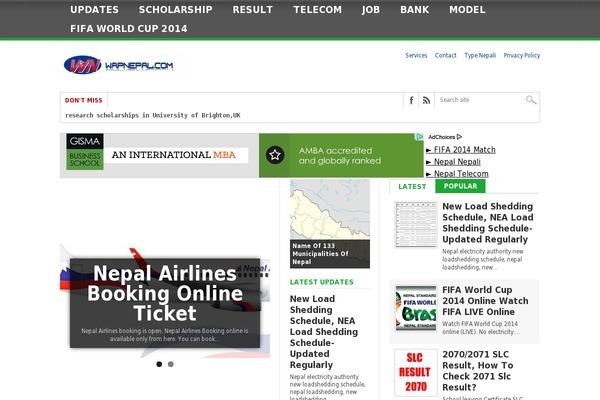 wapnepal.com site used Optimax