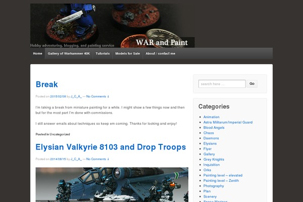 warandpaint.com site used Responsive