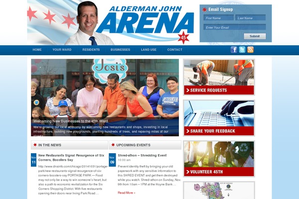 Arena theme site design template sample