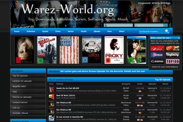 warezworld WordPress theme, websites list used warezworld theme warezworld theme websites examples