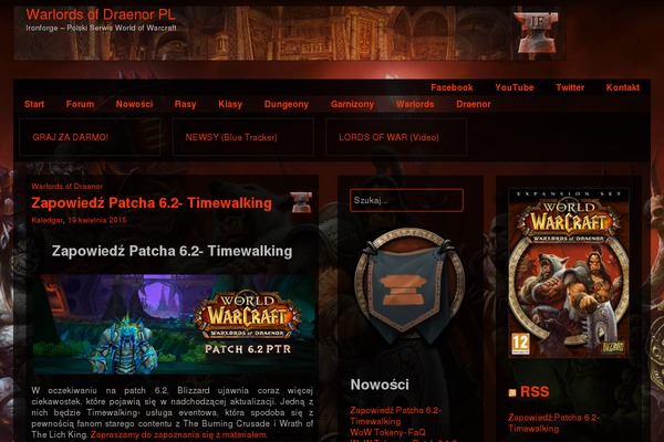warlords-of-draenor.com.pl site used Redesign