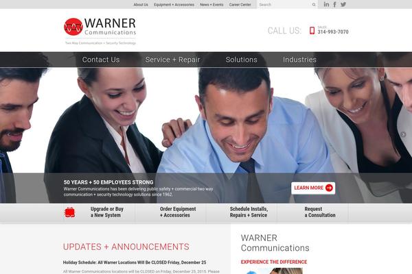 warnercomm.com site used Warner