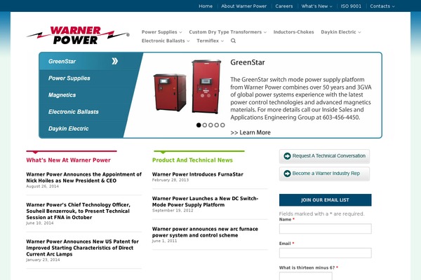 warnerpower.com site used Flatsome