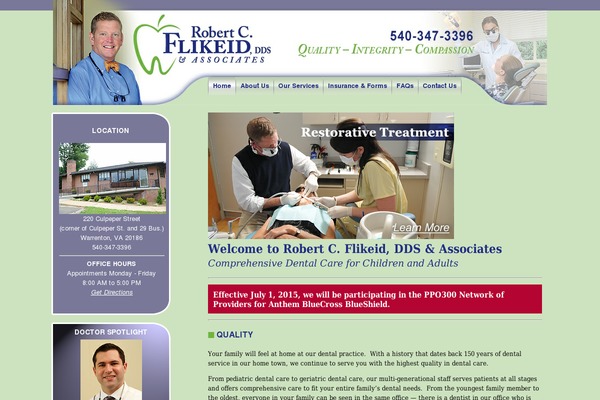 warrentonfamilydentistry.com site used Flikeid