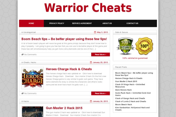 warriorcheats.com site used Yume