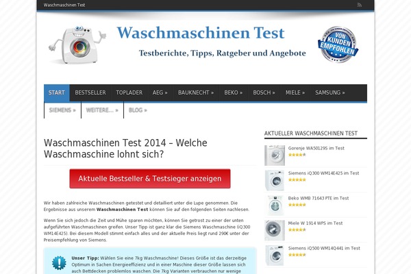 waschmaschinentest24.de site used Dertester