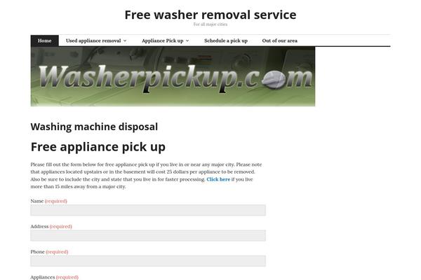 washerpickup.com site used Colinear