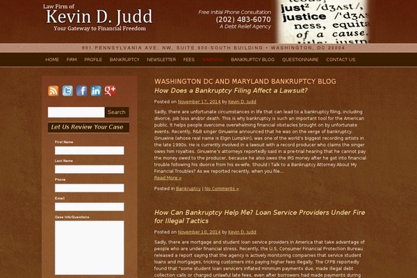 washingtondcmarylandbankruptcyblog.com site used Judd-wpmain-dev