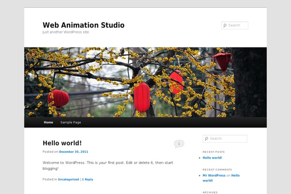 Twenty Eleven theme site design template sample