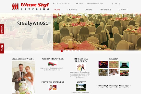 Catering theme site design template sample