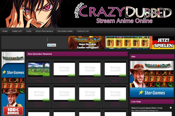 watchcrazydubbed.net site used Animeknown