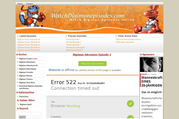 watchdigimonepisodes.com site used Digimon