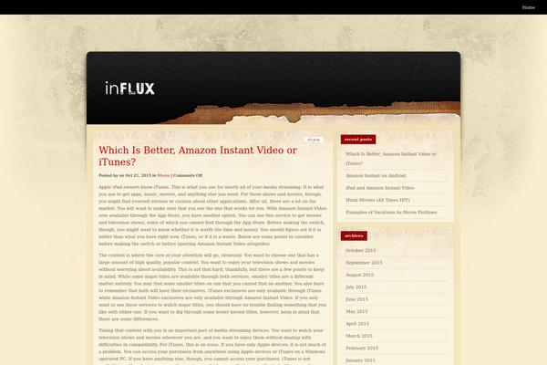 Influx theme websites examples