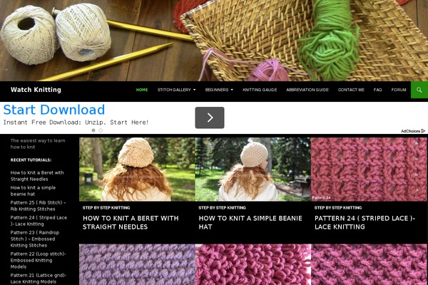 watchknitting.com site used Watch