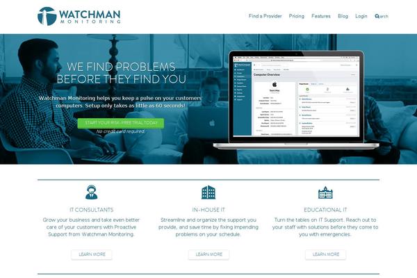 watchmanmonitoring.com site used Wp-clean-slate