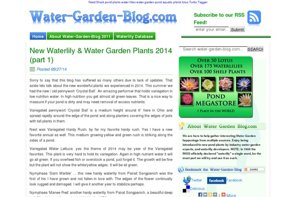 water-garden-blog.com site used Watergarden