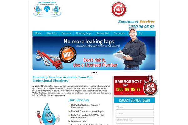 waterbrothers theme websites examples