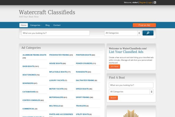 waterclassifieds.com site used ClassiPress