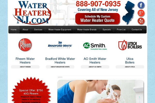 waterheatersnj.com site used Waterheatersnj