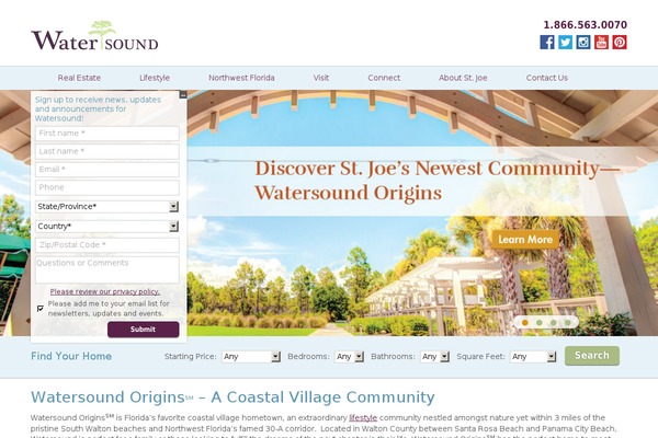 watersound.com site used Watersound
