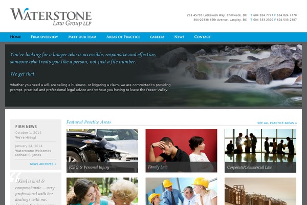 waterstonelaw.com site used Waterstone