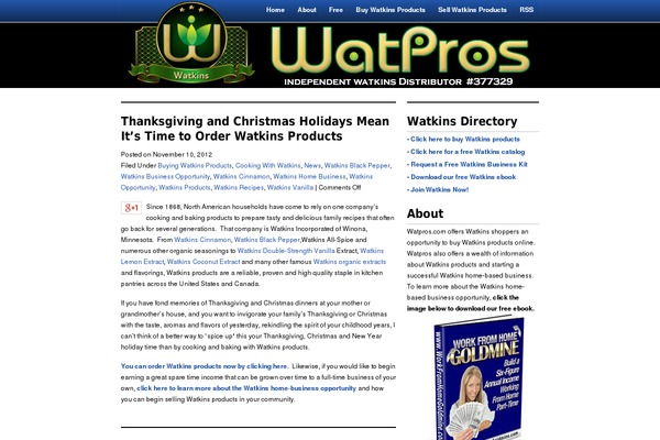 watpros.com site used Vertigo-blue-2column