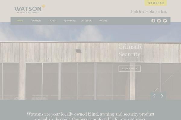 watsonblinds.com.au site used Watsonblindsawnings