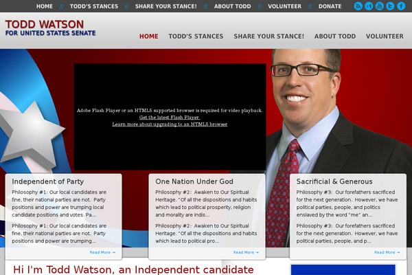 watsonforsenate.com site used Republican