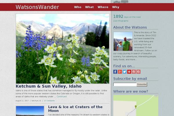 watsonswander.com site used Watsons-wander-theme